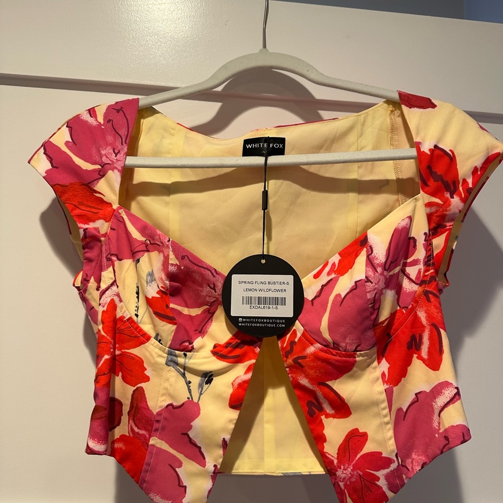 White Fox Boutique Floral Blouse - Red and Pink